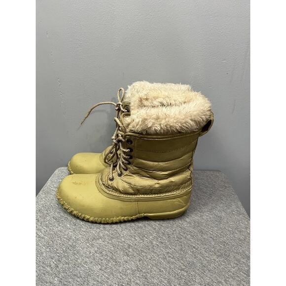 Sorel Geneva Winter Boots Womens 7 Removable Wool Green Canada - Picture 3 of 10
